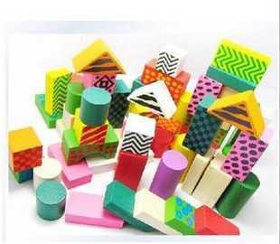 8块彩色桶装大块木制积木 幼儿益智玩具的奇妙世界